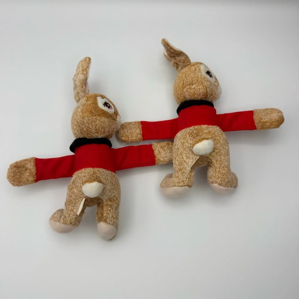 Peter Rabbit TWO Easter Flopsy Wrist Hugger Plush Beatrix Potter
